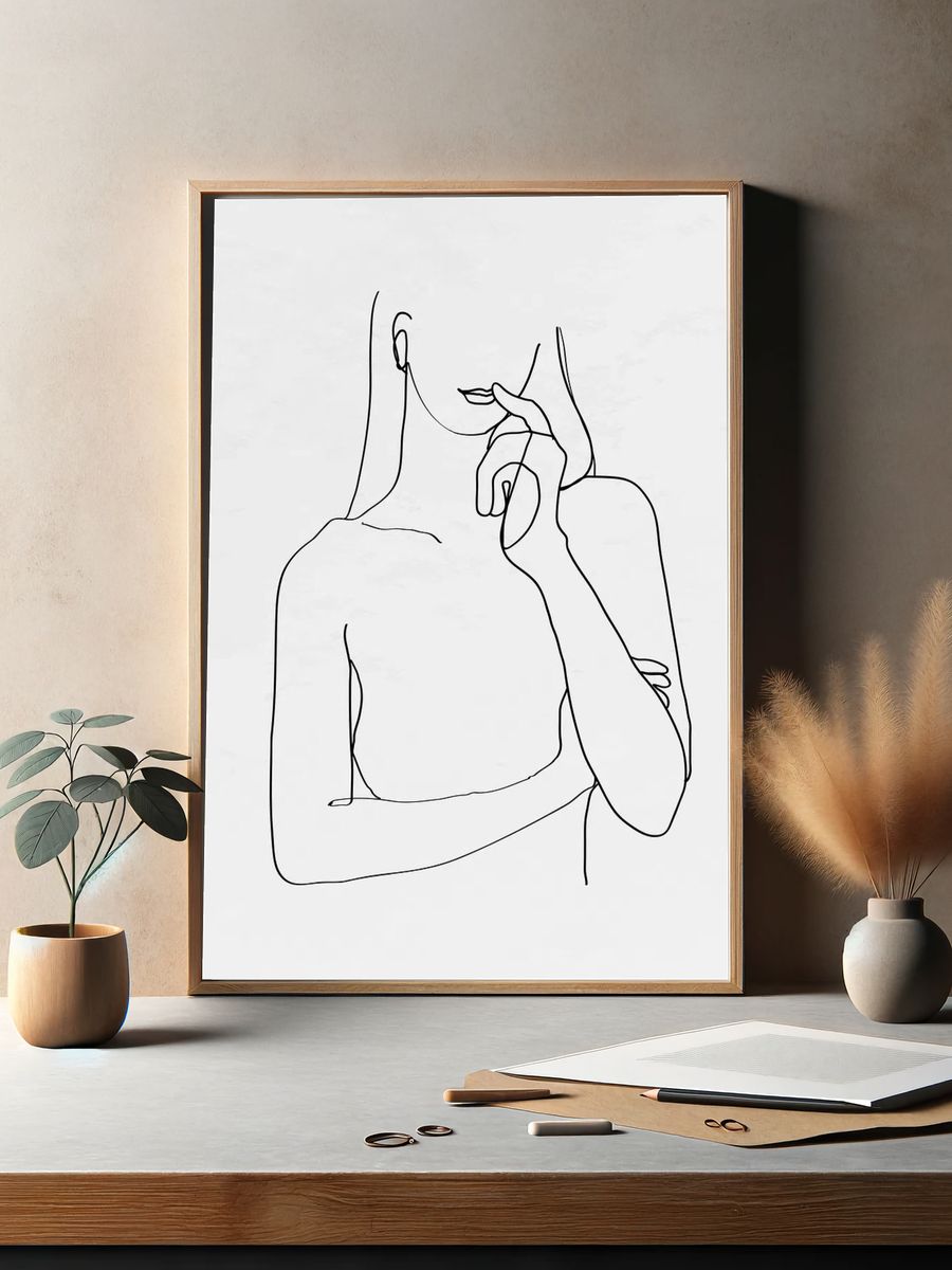Minimalist Line Art Poster. — room view 2
