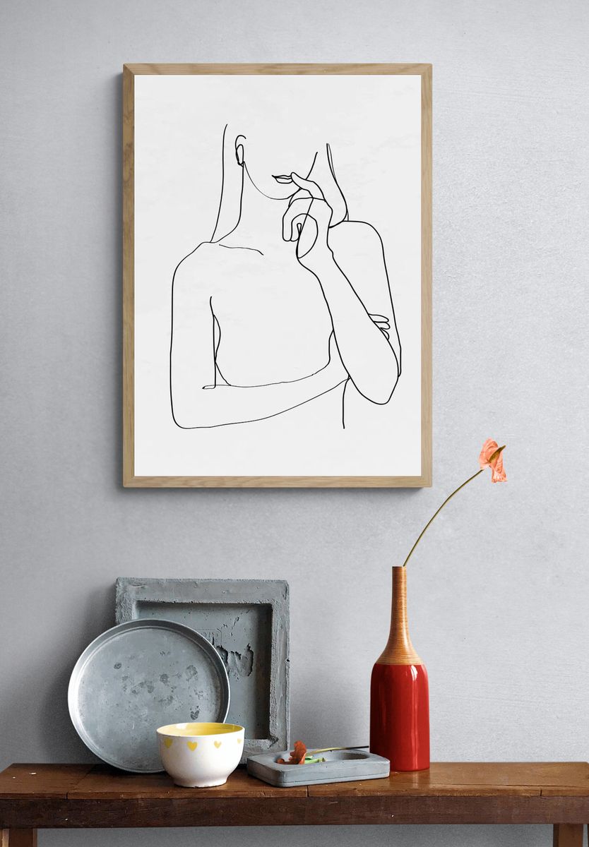 Minimalist Line Art Poster. — room view 3