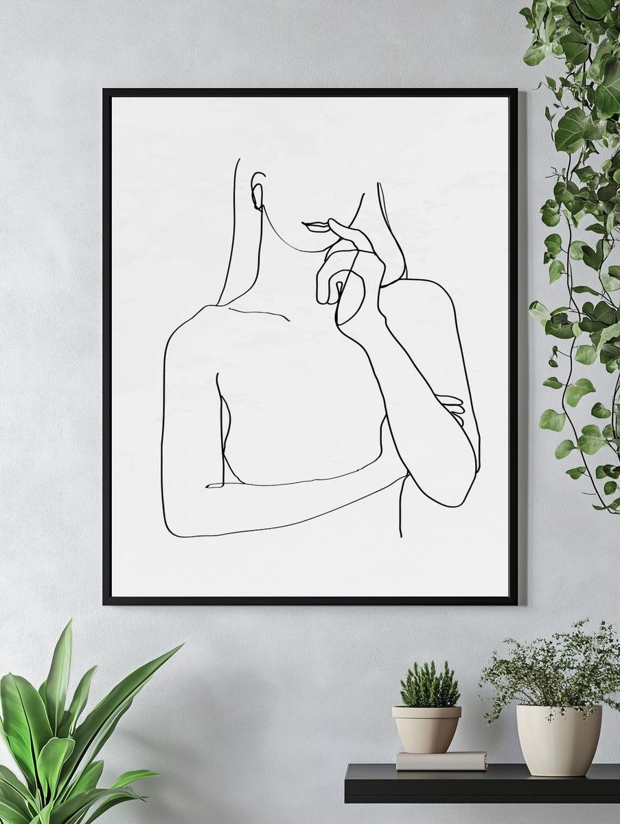Minimalist Line Art Poster. — room view 4