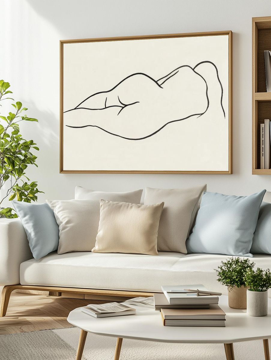Naked woman showing her bottom. — room view 2