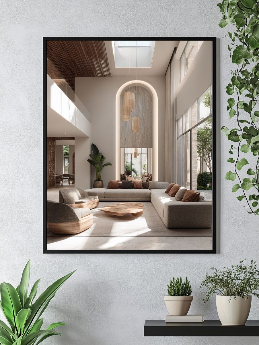 Modern Luxury Living Room Photography Poster. — room view 4