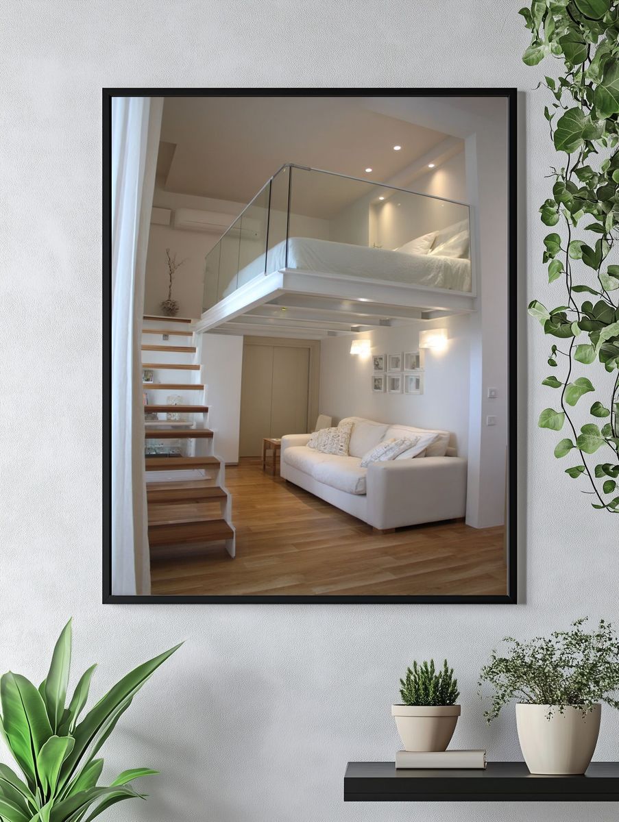Modern Loft Living Room — Interior Design Print. — room view 4
