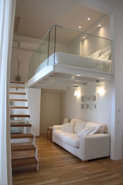 Modern Loft Living Room — Interior Design Print. poster