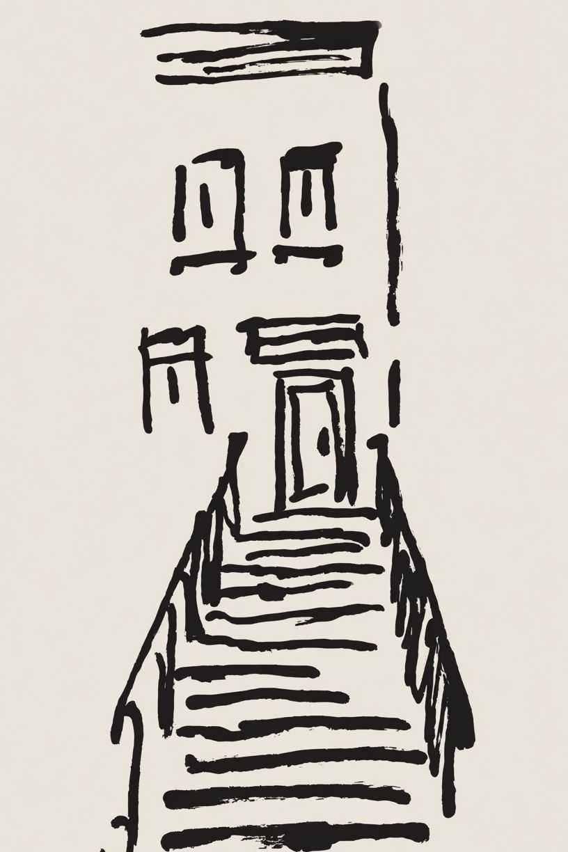 Staircase Minimalist Poster. poster — minimalist art