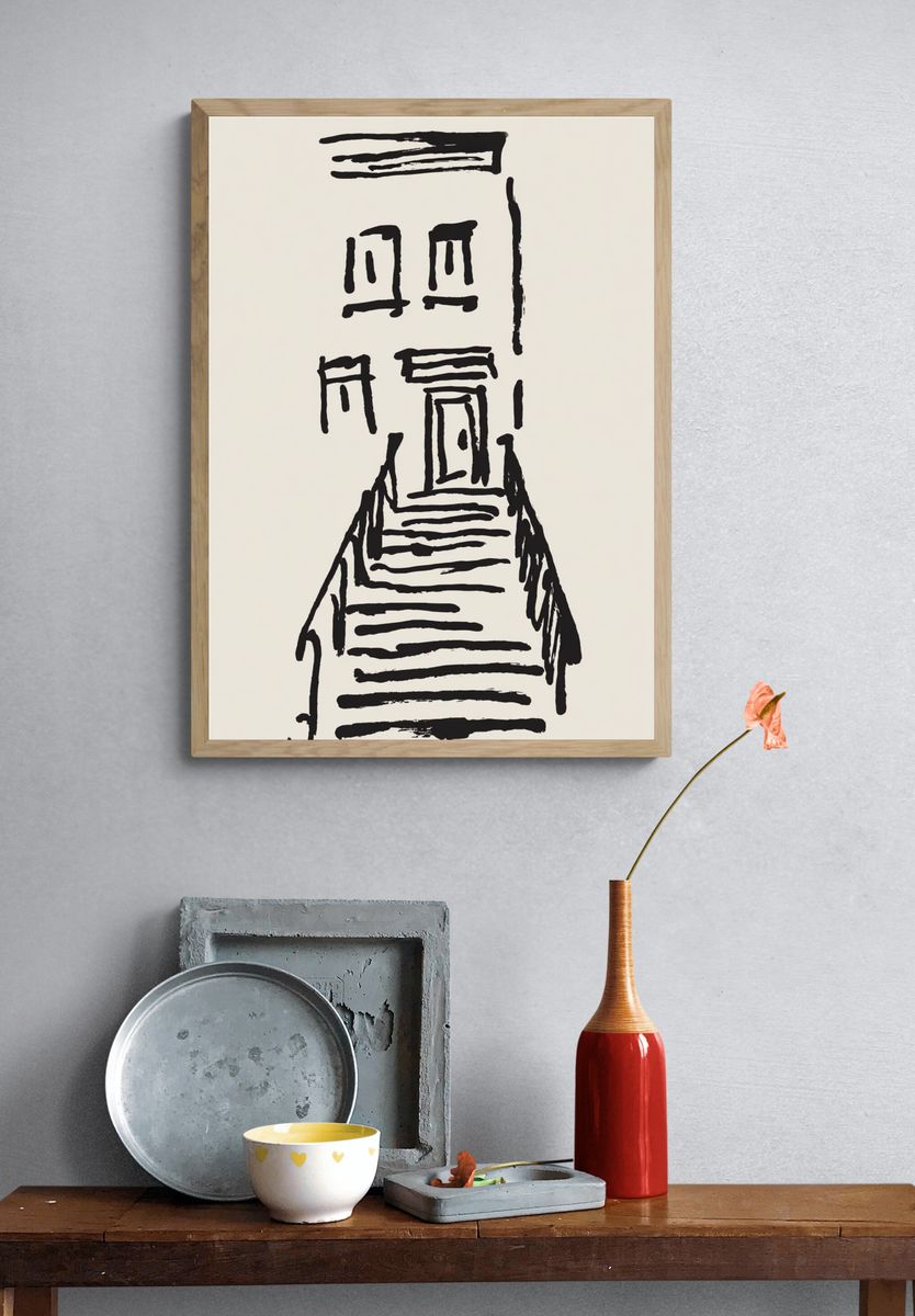 Staircase Minimalist Poster. — room view 3