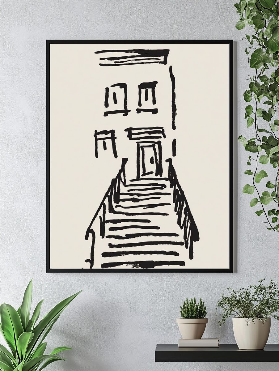 Staircase Minimalist Poster. — room view 4