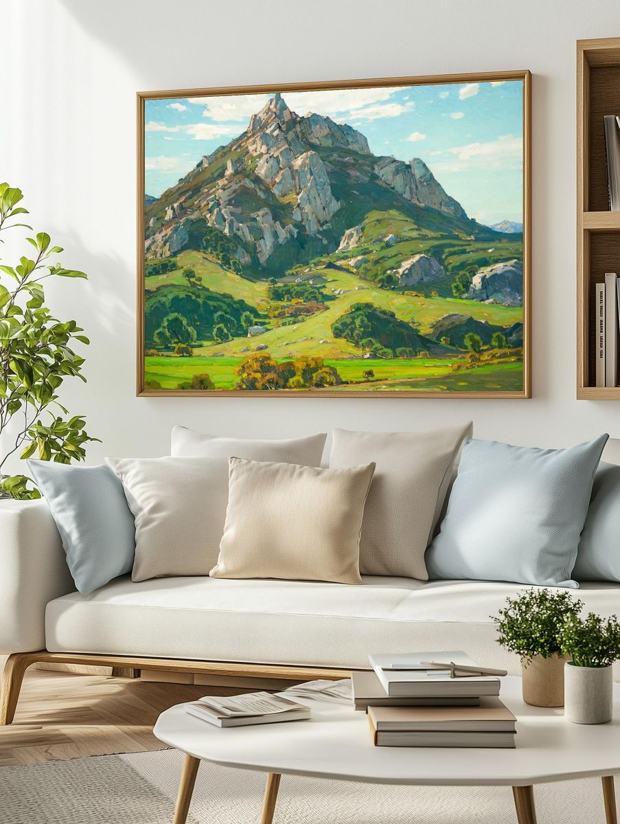 Majestic Mountain Landscape Poster. — room view 2