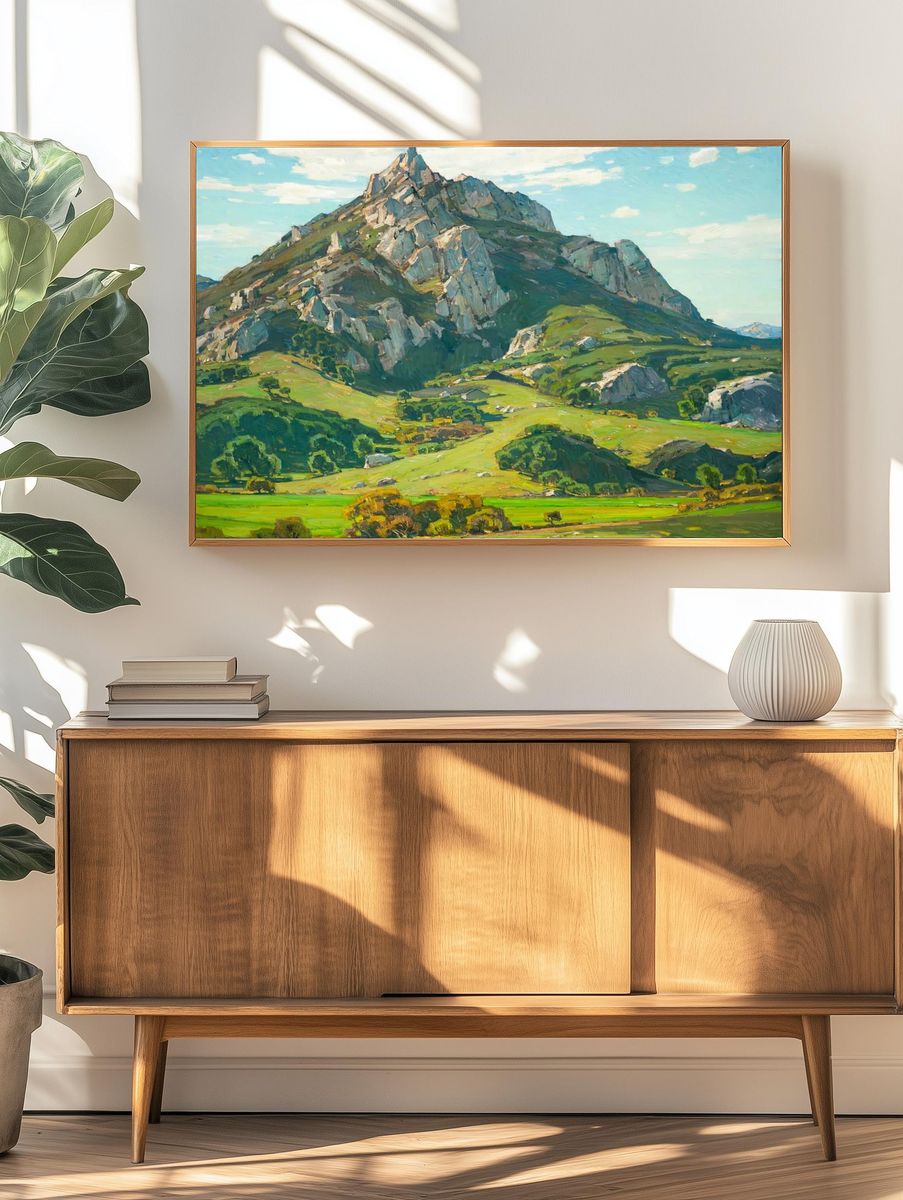 Majestic Mountain Landscape Poster. — room view 3