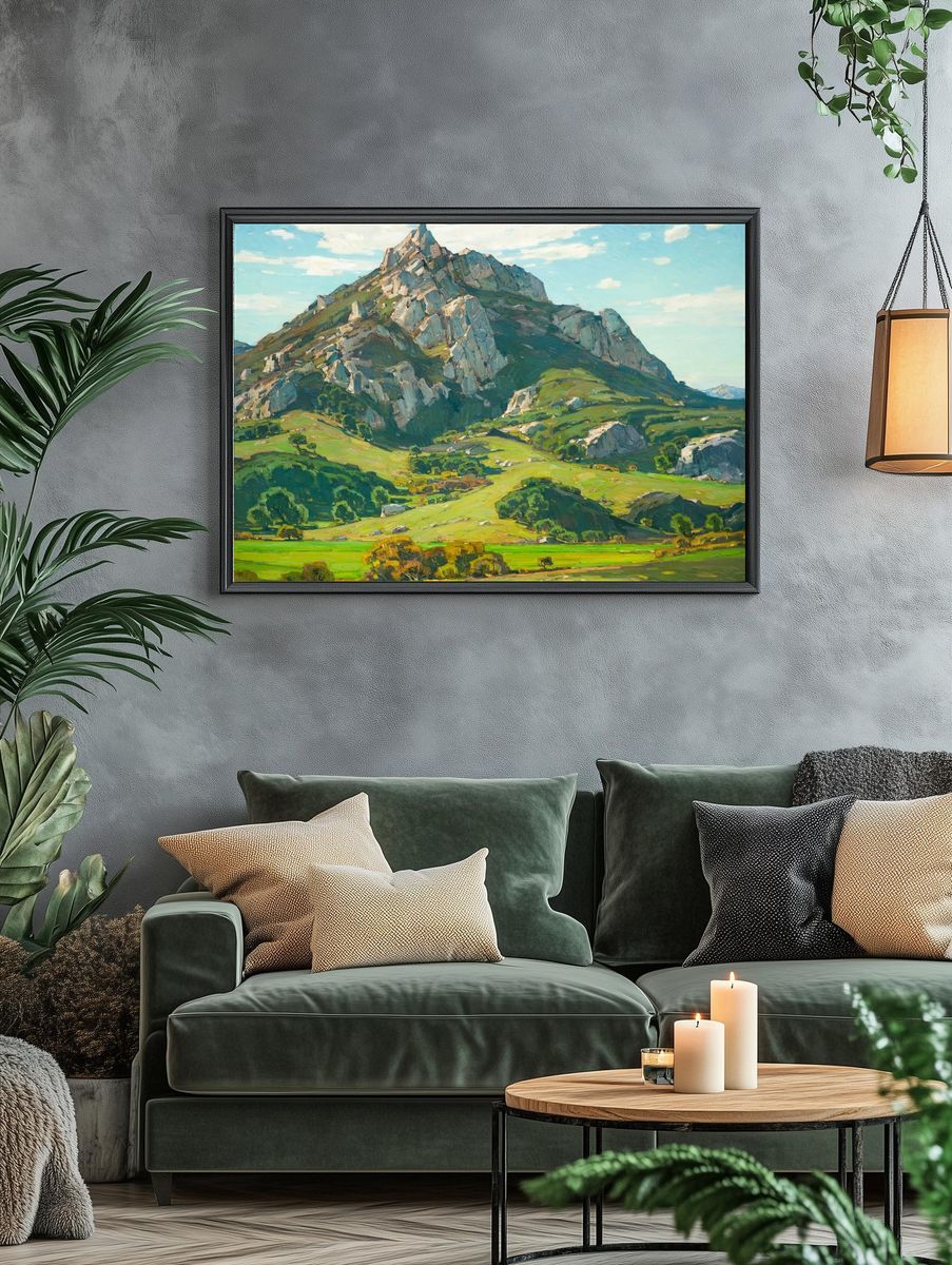 Majestic Mountain Landscape Poster. — room view 4