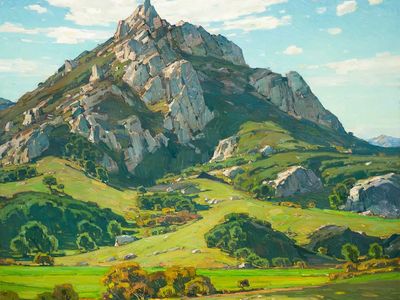 Majestic Mountain Landscape Poster.