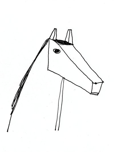 Minimal Horse Line-Art Poster. poster