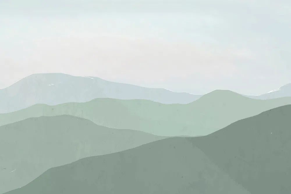Serene Mountain Landscape Poster. poster detail