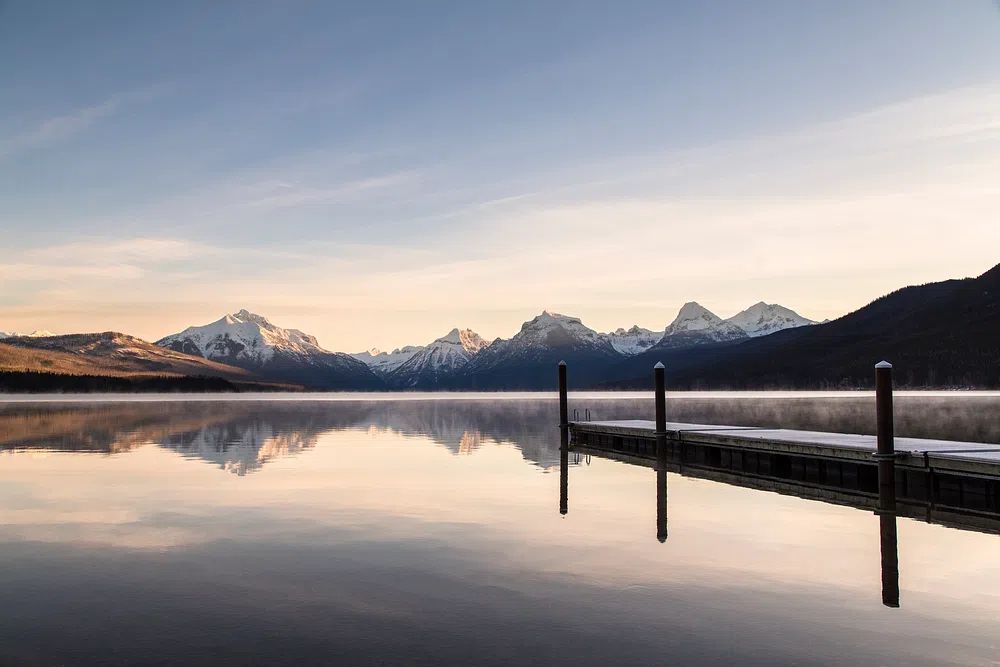 Mountain Lake Sunrise Poster. poster — nature art