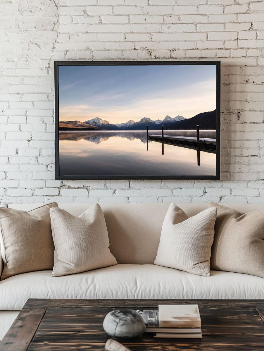 Mountain Lake Sunrise Poster. room preview