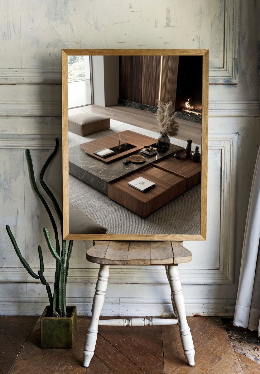 Modern Minimalist Living Room Poster. room preview