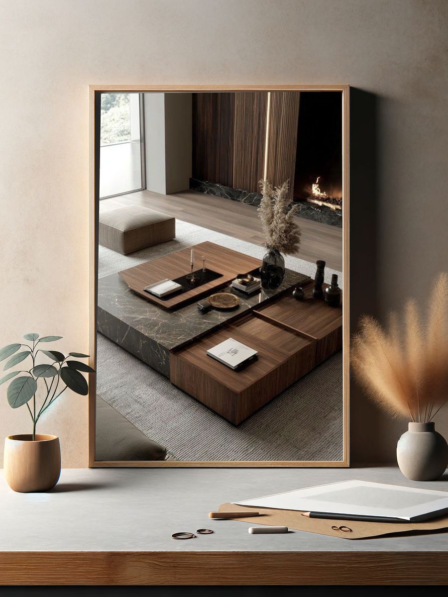 Modern Minimalist Living Room Poster. — room view 2