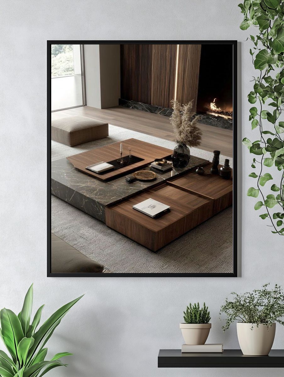 Modern Minimalist Living Room Poster. — room view 4