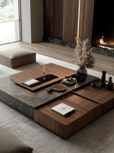 Modern Minimalist Living Room Poster.