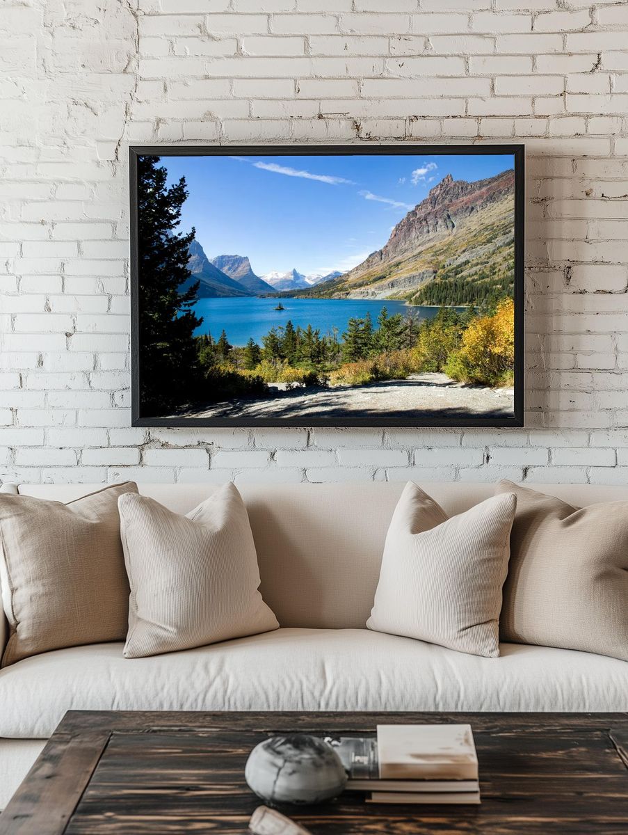 Mountain Lake Landscape Poster. room preview