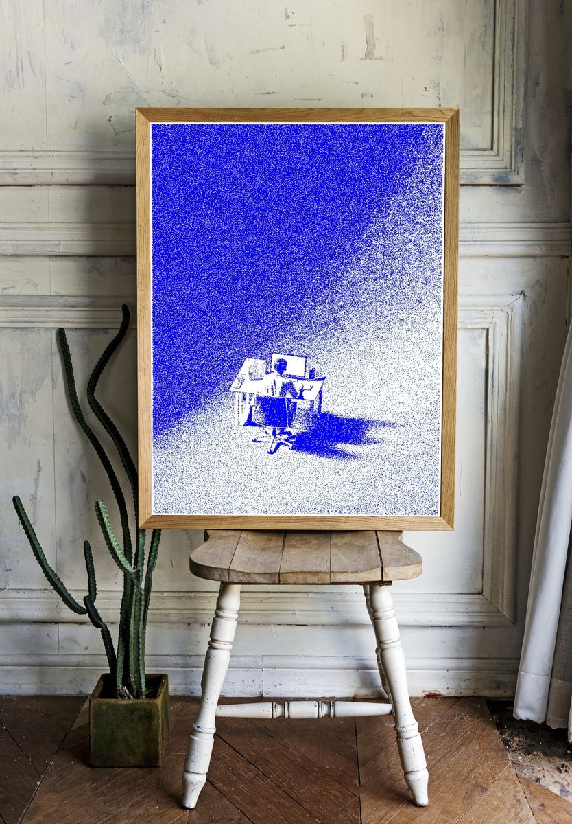 Working Late — Minimalist Print room preview