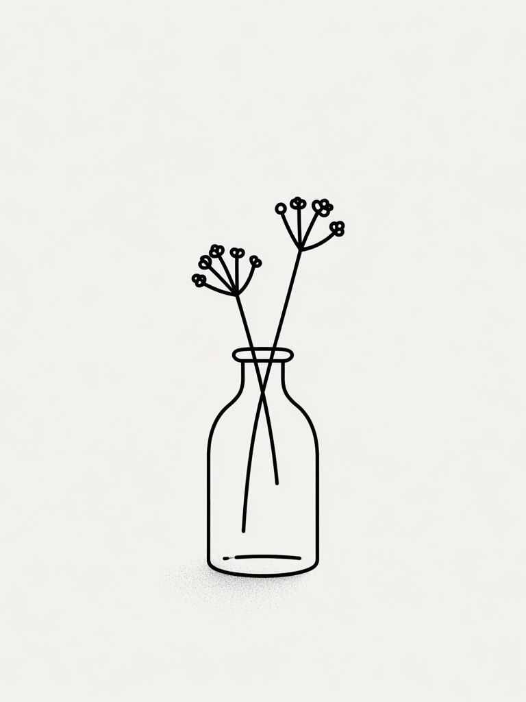 Minimal Vase Line Art Poster. poster — minimalist art