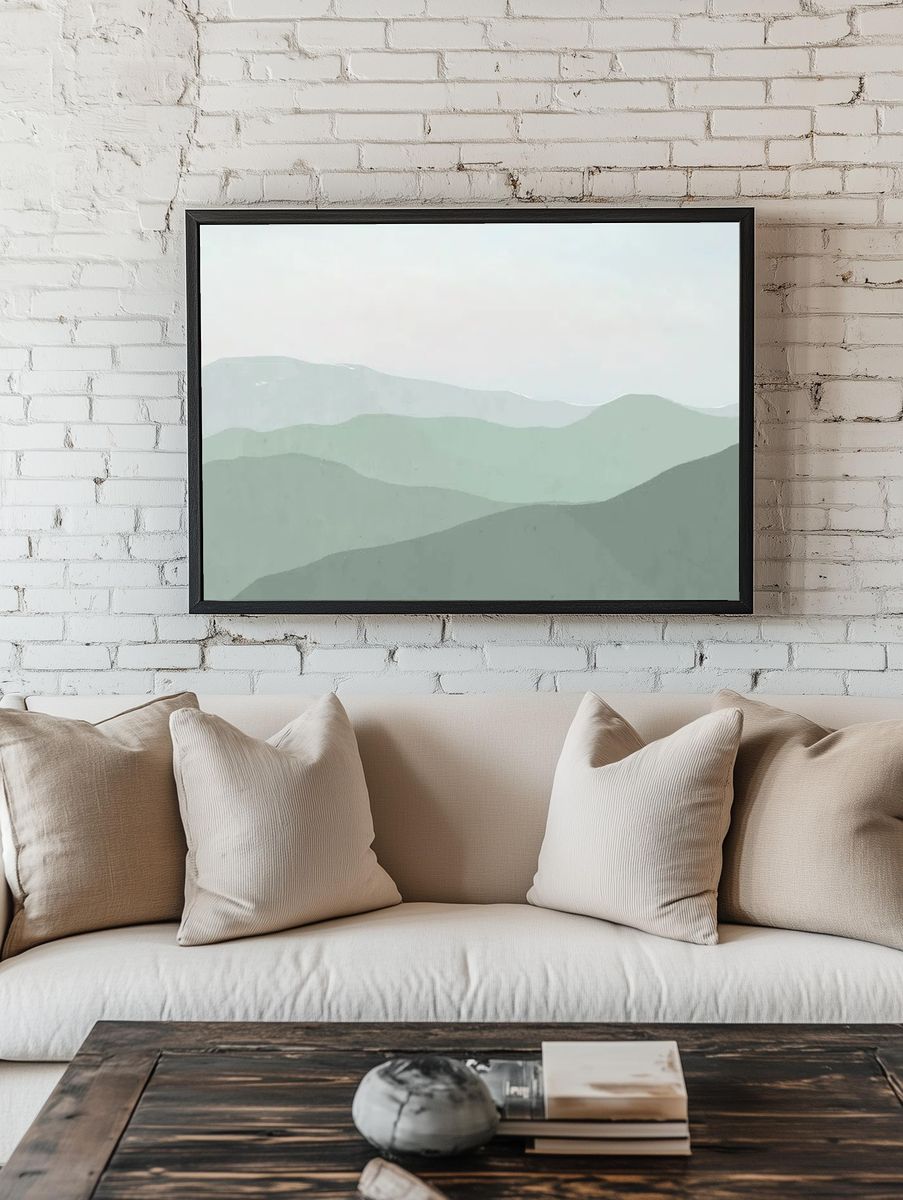 Mountain Landscape — Minimalist Print room preview