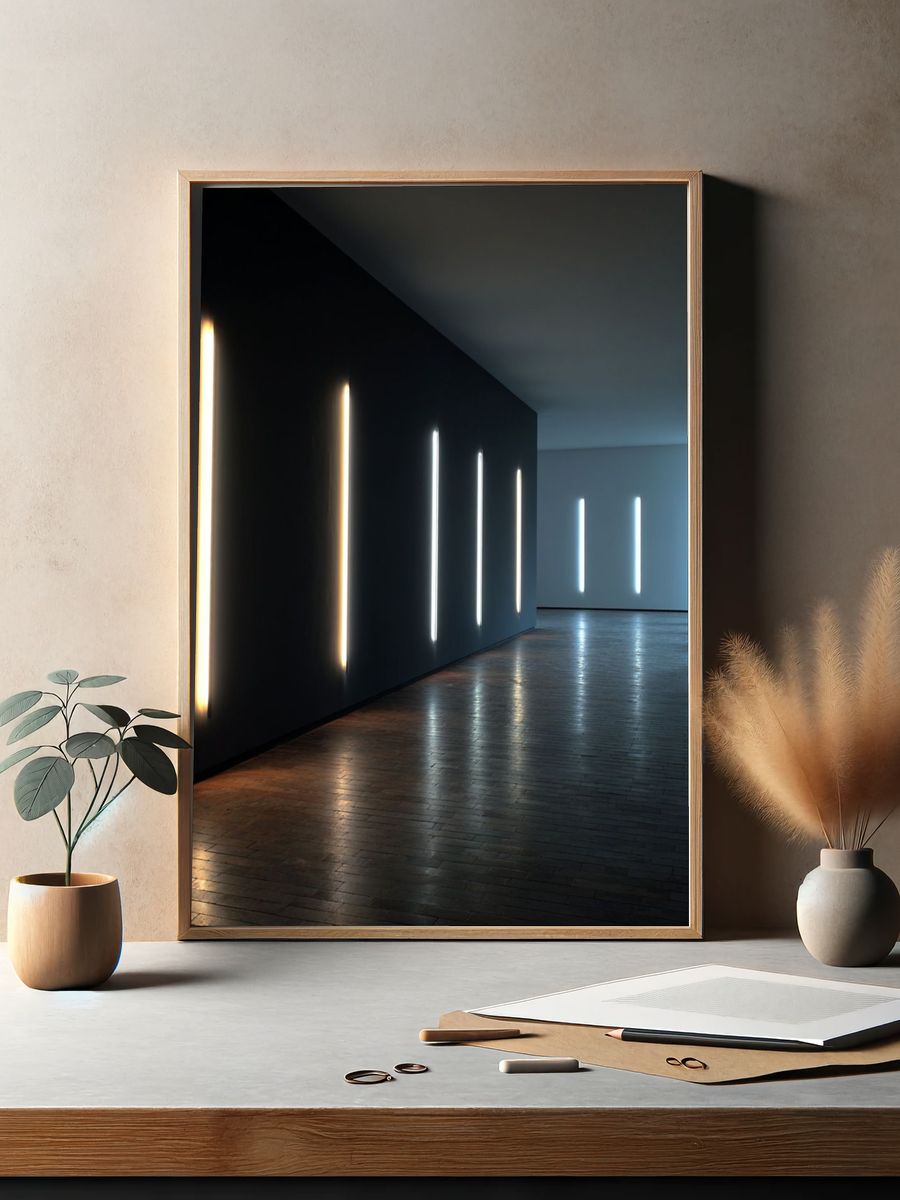 Modern Minimalist Lighting Poster. — room view 2