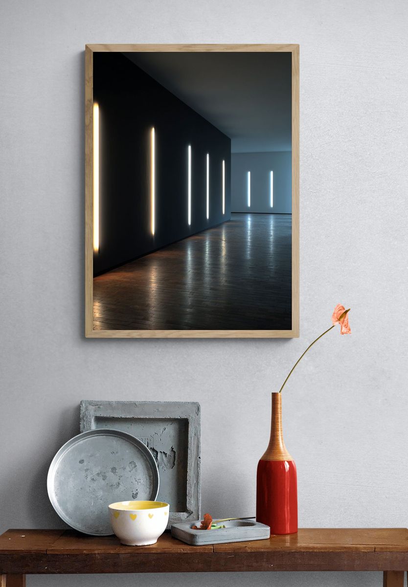 Modern Minimalist Lighting Poster. — room view 3