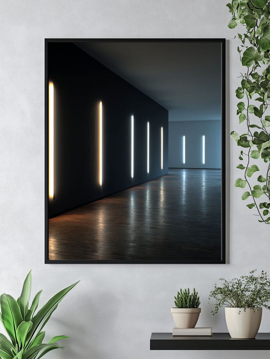 Modern Minimalist Lighting Poster. — room view 4