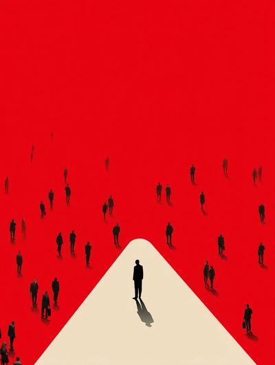 Silhouette in Red — Minimalist Print. poster