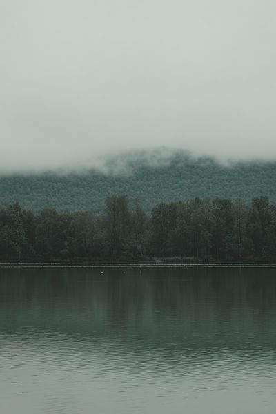 Misty Lake Reflection — Photography Print.