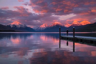 Mountain Lake Sunset Poster.