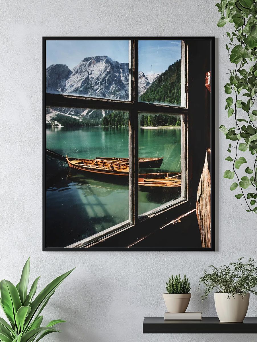 Mountain Lake View — Photography Print. — room view 4