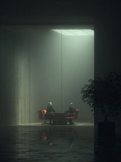 Mysterious Meeting — Minimalist Print