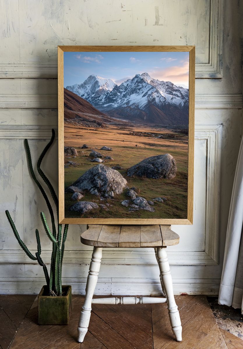 Majestic Mountain Range — Nature Poster room preview