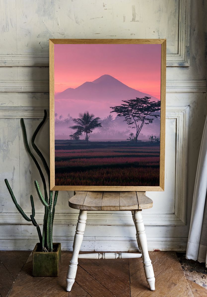 Misty Mountain Sunrise Poster room preview