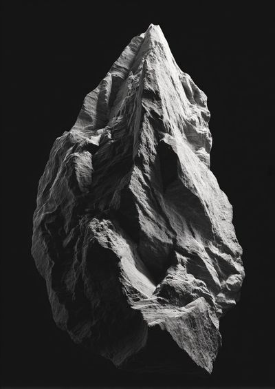 Monochrome Mountain Peak Poster. poster