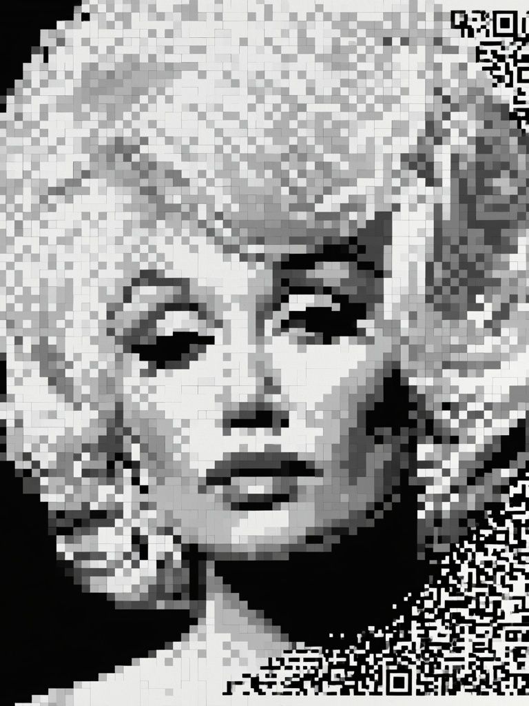 Marilyn Monroe Pixel Portrait Poster. poster — fine-art art