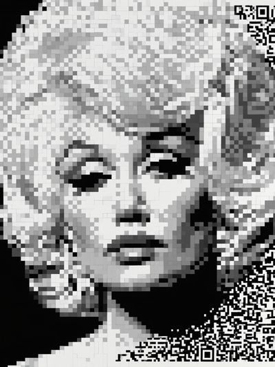 Marilyn Monroe Pixel Portrait Poster.