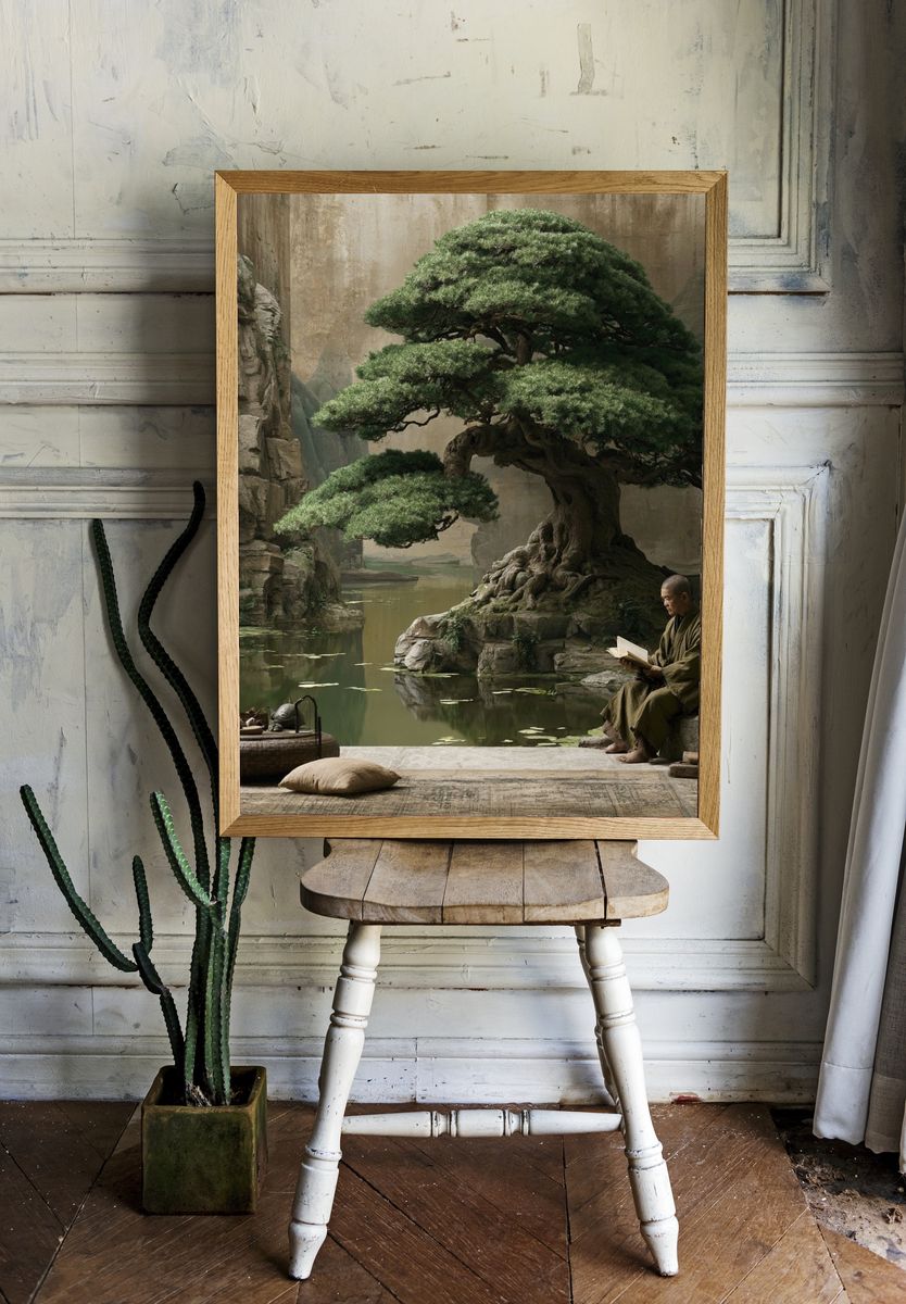 Zen Garden Meditation Print. — room view 1