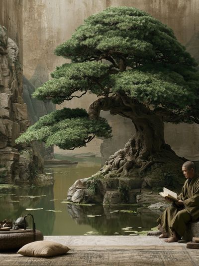 Zen Garden Meditation Print.