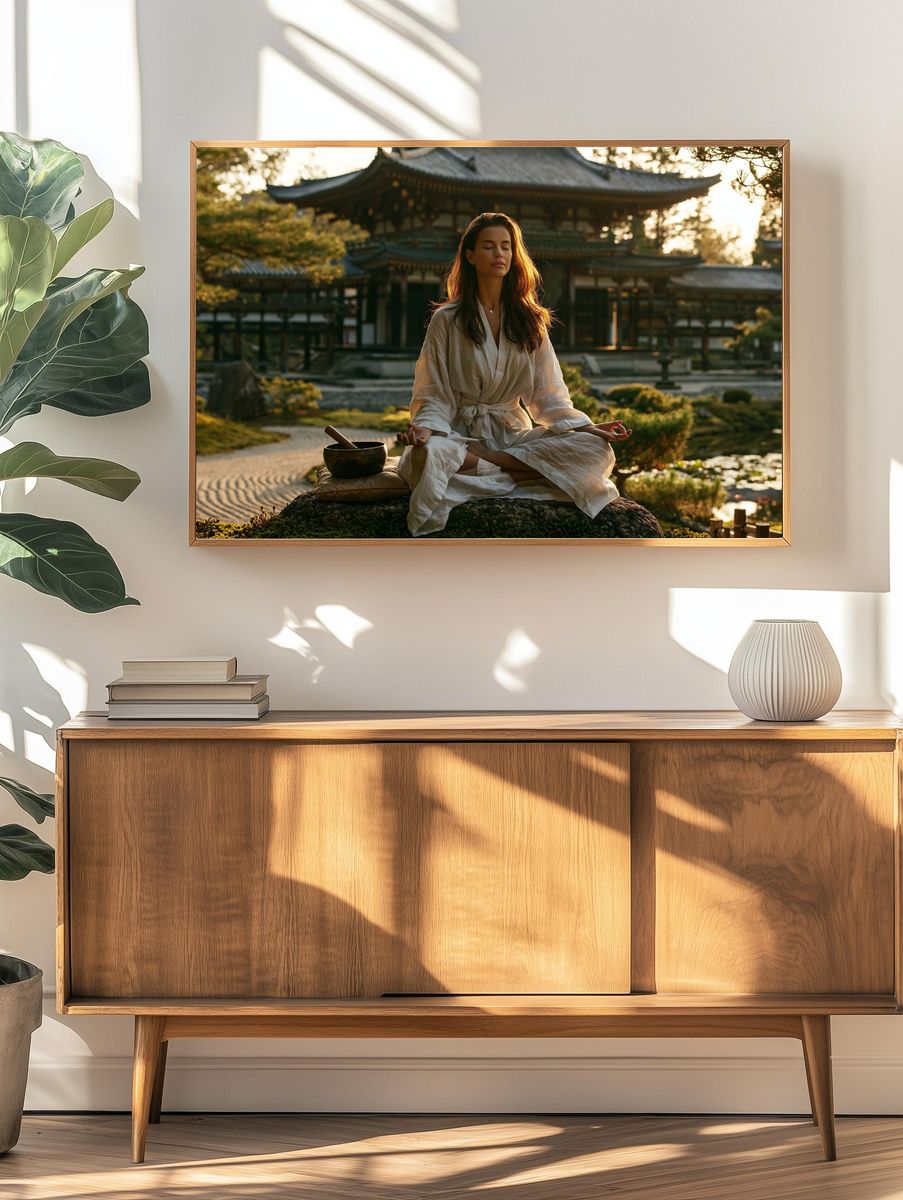 Zen Garden Meditation Photography Poster. — room view 3