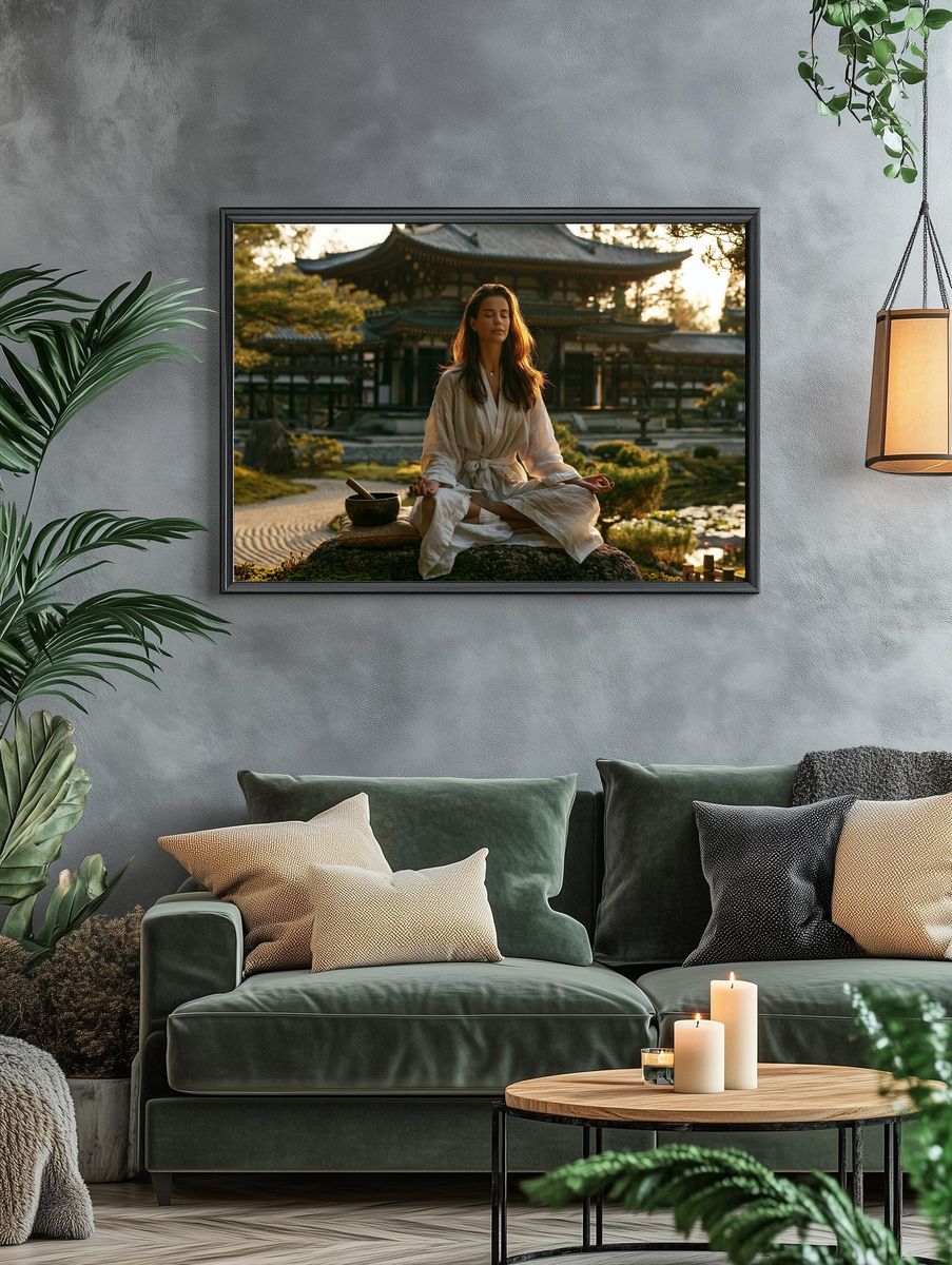 Zen Garden Meditation Photography Poster. — room view 4