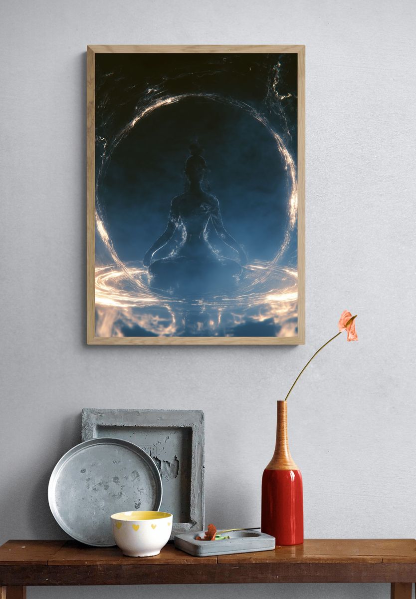 Meditative Light Portal Print. — room view 3