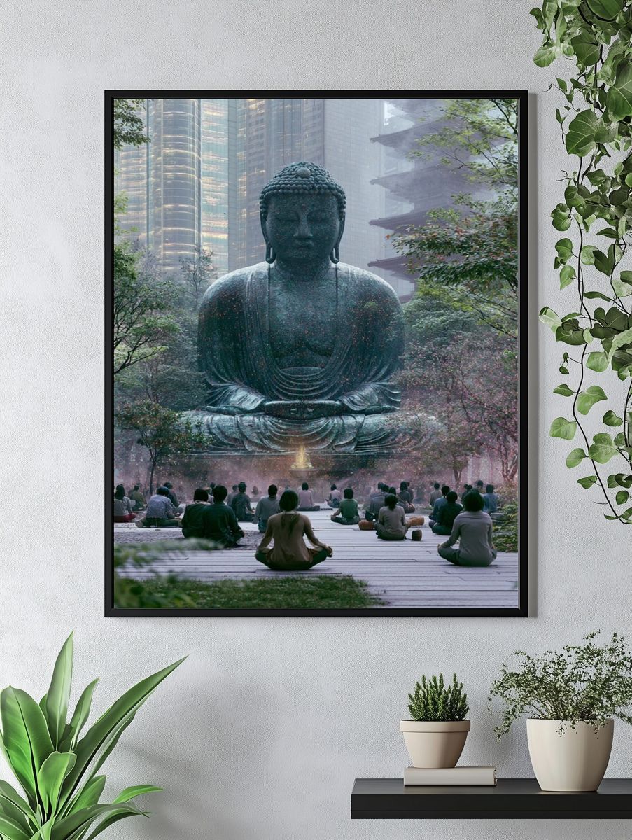 Urban Buddha Meditation Print. — room view 4