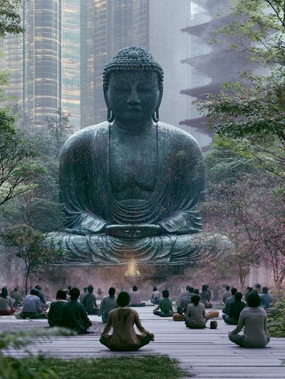 Urban Buddha Meditation Print.