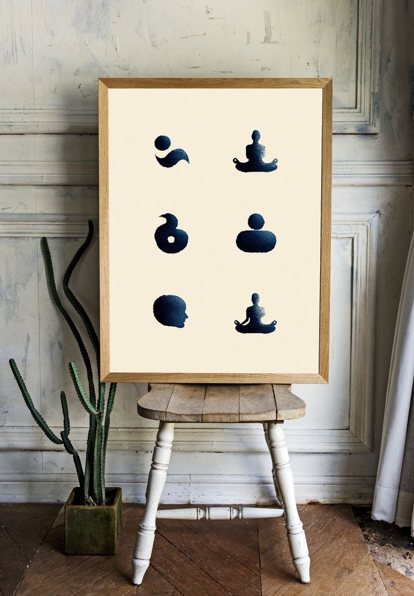 Zen Meditation Silhouette Poster room preview