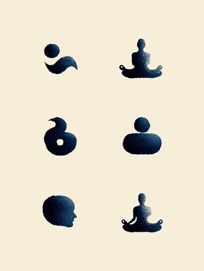 Zen Meditation Silhouette Poster
