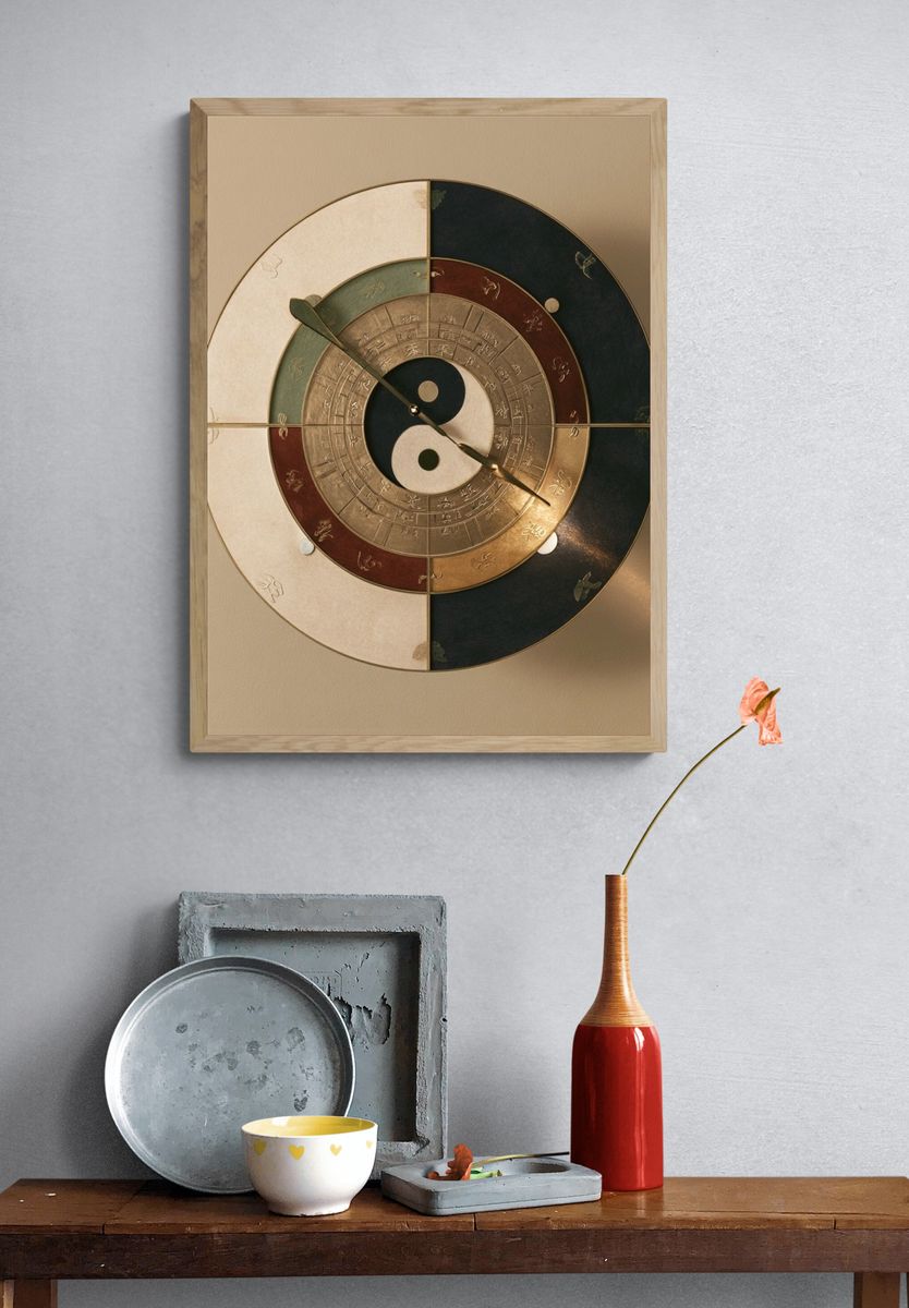 Yin Yang Compass Poster. — room view 3