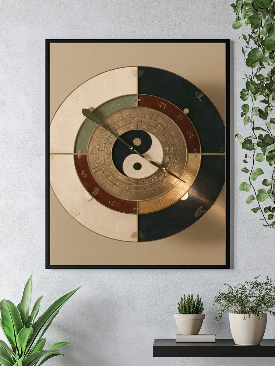 Yin Yang Compass Poster. — room view 4
